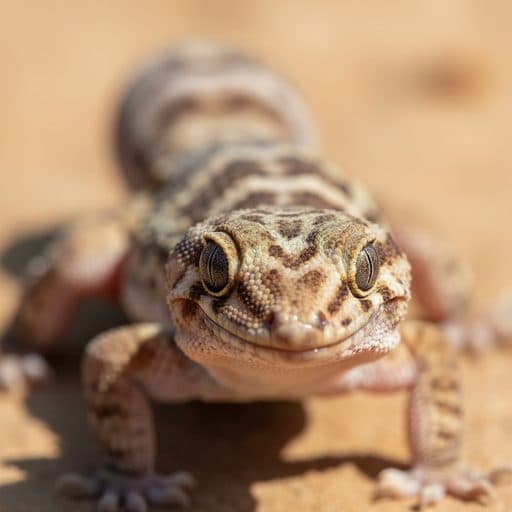 Macro photograph of a african fat-tailed gecko