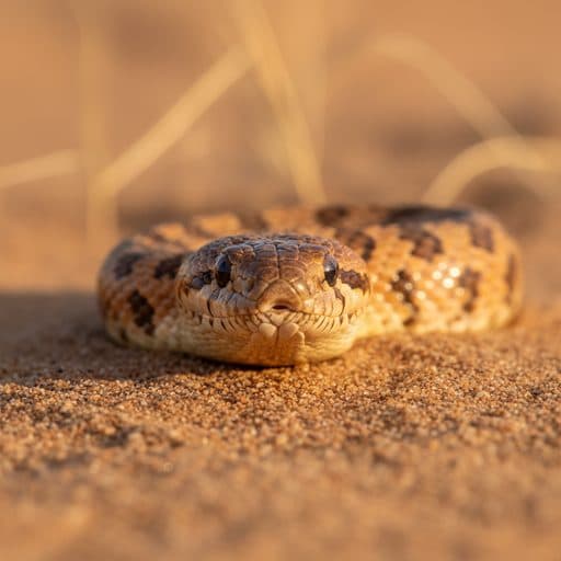 Macro photograph of a kenyan sand boa